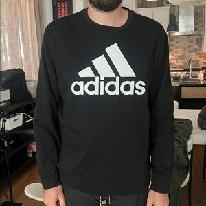Adidas Black Crewneck with White Logo